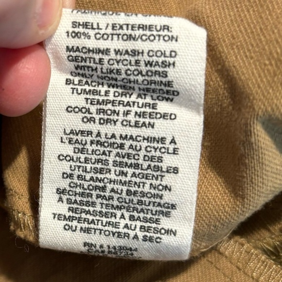 AVEC LES FILLES Sz S Tan Cargo Style Khaki 100% Cotton Anthropologie  Pants NEW - Picture 13 of 13